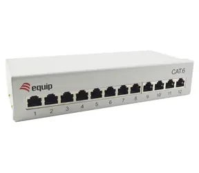Equip / Patch panel / 12x RJ45 / Cat6 / stolní / 250MHz / bílá