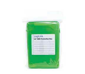 LogiLink Ochranný box pro 3,5" HDD zelená / Ochranný box / 3,5" HDD / Nárazuvzdorný, voděodolný