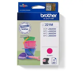 Brother LC-221M purpurová / Inkoustová cartridge / 260 stran / MFC-J880DW