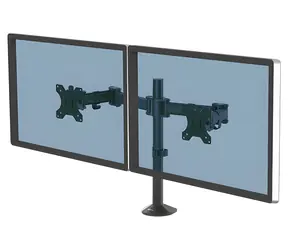 Fellowes Reflex pro 2 monitory černá / Stolní držák monitoru / VESA 75x75-100x100 mm / nosnost 8 kg na monitor