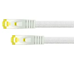 Python Cat7 S/FTP bílá / Patch kabel / Nylonové opletení / 3 m / 500 MHz