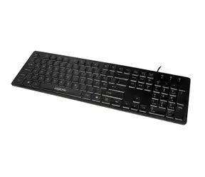LogiLink Klávesnice s LED podsvícením černá / Klávesnice / DE layout / USB / 104 kláves