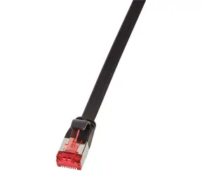 LogiLink SlimLine černá / Patch kabel / Cat6A U/FTP / RJ-45 / 0,5 m