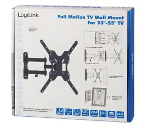 LogiLink BP0016 černá / Držák TV / VESA / 23" až 55" / do 30 kg