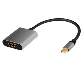 LogiLink Mini DisplayPort na HDMI černá/šedá / Adaptér / 4K 60Hz / 0,15 m