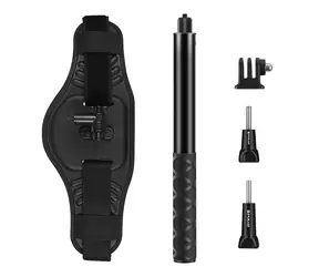 Puluz PU907 černá / Fotopásek se selfie tyčí / pro GoPro, DJI, Insta360 / 28-111 cm