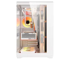 darkFlash C280 bílá / Skříň / E-ATX / 7× 120 mm ventilátor / 270° tvrzené sklo / bez zdroje