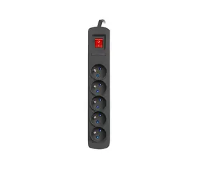 Armac R5 černá / Přepěťová ochrana / 5 zásuvek / 1,5 m