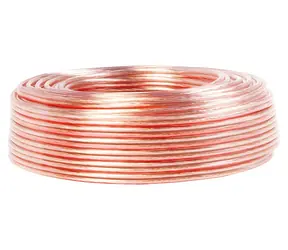 LogiLink reproduktorový kabel průhledný / Kabel / 50 m / 2x 0,75 mm2 / nestíněný