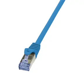LogiLink CAT6a S/FTP modrá / Patch kabel / RJ-45 / 10 m / LSZH