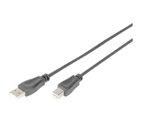 Digitus / USB kabel USB-A - USB-B / USB 2.0 / 0,5 m / černý