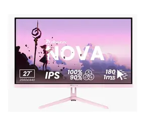 27" Arozzi Nova 27T2K180 růžová / Monitor / IPS / QHD 2560x1440 / 180Hz / 1ms / 2x HDMI + 2x DP
