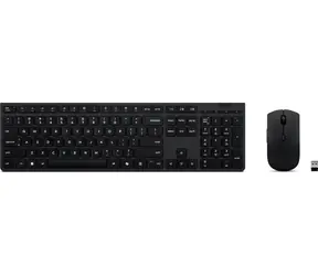 Lenovo Professional Wireless Rechargeable Combo černá / Bezdrátový set klávesnice a myši / CZ/SK / Bluetooth / 4000 DPI
