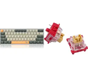 Redragon K606 Lakshmi hnědá s klávesami A113 F Bullet / Herní klávesnice / mechanická / Outemu Red / USB / US