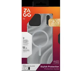 ZAGG Milan Snap Glitter Swirl stříbrná / Zadní kryt / Apple iPhone 17 Pro Max / MagSafe / Grafen