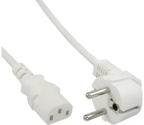 InLine 16652W bílá / Napájecí kabel / CEE 7/7 - IEC C13 / 1,8 m