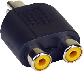 InLine Adaptér AV Cinch - 2x Cinch černá / AV adaptér / 1x Cinch (F) - 2x RCA