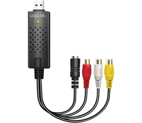 LogiLink VG0030A černá / AV grabber / USB 2.0 / 3x RCA + Mini-DIN 5 / Windows 11