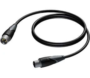 Procab XLR černá / Kabel / XLR (M) - XLR (F) / 0,5 m