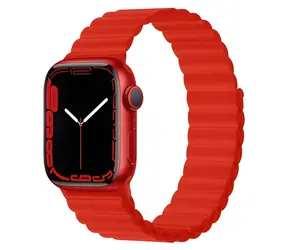 Devia Deluxe Sport 3 červená / Řemínek pro Apple Watch / 40/41/42 mm / silikonový / magnetický