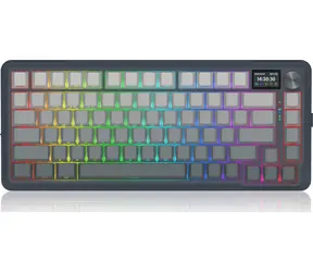 Redragon K708GG-RGB-PRO Flekact šedá / Bezdrátová herní klávesnice / mechanická / Leopard L / RGB