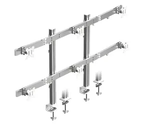 ICY BOX Diamond Stand 666 stříbrná / Držák monitoru / pro 6 monitorů / VESA 75x75, 100x100 mm / nosnost 48 kg