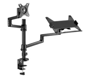ICY BOX IB-MS622-T černá / Držák monitoru / VESA 75x75, 100x100 mm / 17-32" / rotace 360° / nosnost 13 kg