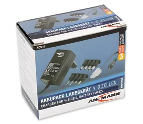 Ansmann ACS48 černá / Nabíječka / NiMH a NiCd / 4–8 článků / 4,8–9,6 V