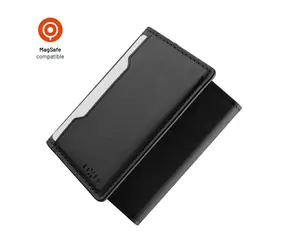 FIXED MagWallet Trifold černá / Peněženka / MagSafe / RFID ochrana / 6 karet / Stojánek