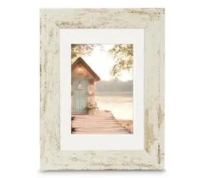 Hama Cottage old white / Rámeček / Plast / 15x20 cm / s paspartou