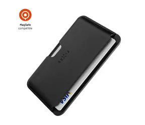 FIXED MagWallet Slim černá / Peněženka / MagSafe / RFID ochrana / 3 karty / umělá kůže