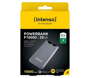 Intenso F10000 šedá / Powerbanka / 10 000 mAh / PD 3.0 / Quick Charge 3.0