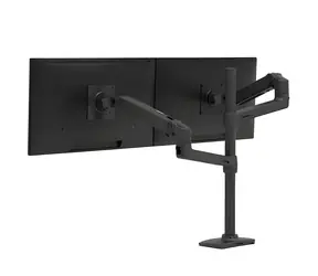 Ergotron LX Dual Stacking Arm Tall Pole černá / Rameno pro 2 monitory / do 40" / VESA 100x100 / nosnost 20 kg
