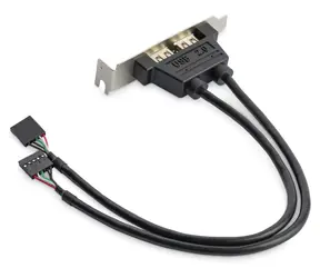StarTech Slot Plate adaptér 2x USB-A šedá / Adaptér / IDC / USB 2.0
