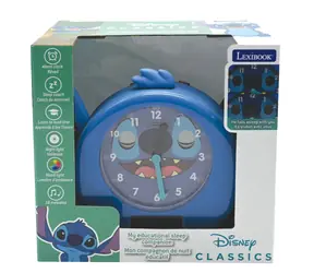 Lexibook Výukový budík Stitch / Budík / Sleep coach / Noční světlo / 18 melodií / USB-C