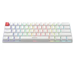 Marvo SABER 61 (US) bílá / Mechanická klávesnice / RGB / USB / ZDZ Red switche / 61 kláves