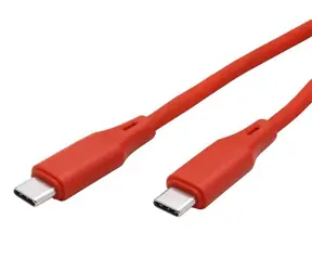 Roline USB-C(M) - USB-C(M) červená / Kabel / USB-C / silikonový plášť / PD 60W / 1 m