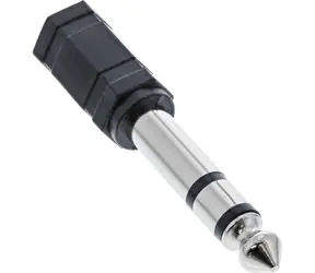 InLine redukce Jack 6,3 mm (M) na 3,5 mm (F) černá / Redukce / Audio Stereo
