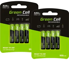 Green Cell Nabíjecí baterie AAA / Baterie / Ni-MH / 950 mAh / 8 ks