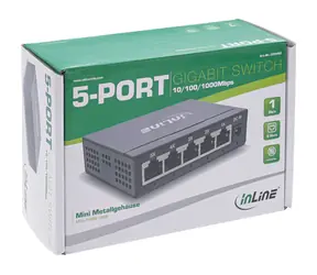 InLine 5-portový Gigabit switch / Switch / 1000 Mbit/s / bez ventilátoru / Plug & Play