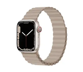 Devia Deluxe Sport 3 40/41/42 mm khaki / Řemínek pro Apple Watch / Silikonový / Magnetické zapínání