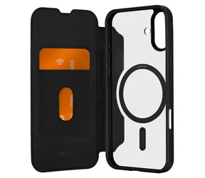 Puro Book Wallet Mag 2 černá / Pouzdro / MagSafe / iPhone 16 Plus