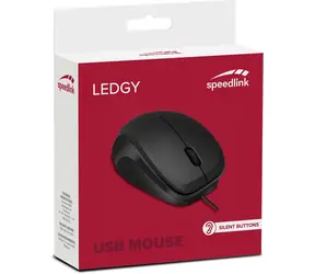 Speed Link SL-610015-BKBK LEDGY černá / Myš / optická / tichý klik / 3 tlačítka / USB