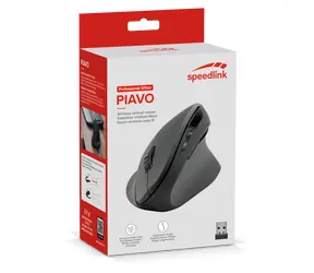 Speed Link PIAVO SL-630019-RRBK černá / Myš / Vertikální ergonomická / Bezdrátová / 5 tlačítek