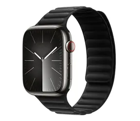 Devia Deluxe Magnetic Fiber černá / Řemínek / Apple Watch 44/45/46mm / magnetický