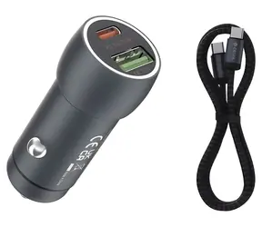 Devia Xtreme Speed Series tmavě šedá / Nabíječka do auta / 48W / USB-C kabel 1 m