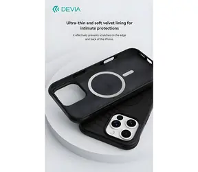Devia Ripple Magnetic černá / Kryt / Apple iPhone 16 Pro / TPU / Odolný proti pádu / Magnetické uchycení