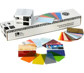 ZEBRA plastové karty 500 ks / PVC / 30 mil (0,76 mm) / stříbrná metalíza