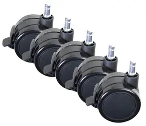 AROZZI Wheel Pack PU Lockable XL / Náhradní kolečka pro herní židle / zamykatelná / PU
