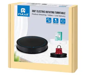 Puluz PU3049B černá / Otočný stolek / Průměr 30 cm / USB / Nosnost 10 kg